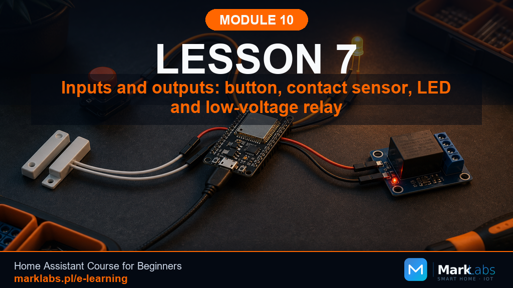 Inputs and Outputs: Button, Reed Switch, LED, and Relay at Low Voltage