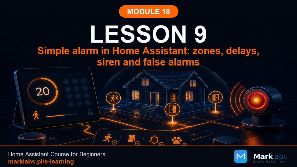 A Simple Alarm in Home Assistant: Zones, Delays, a Siren, and False Alarms