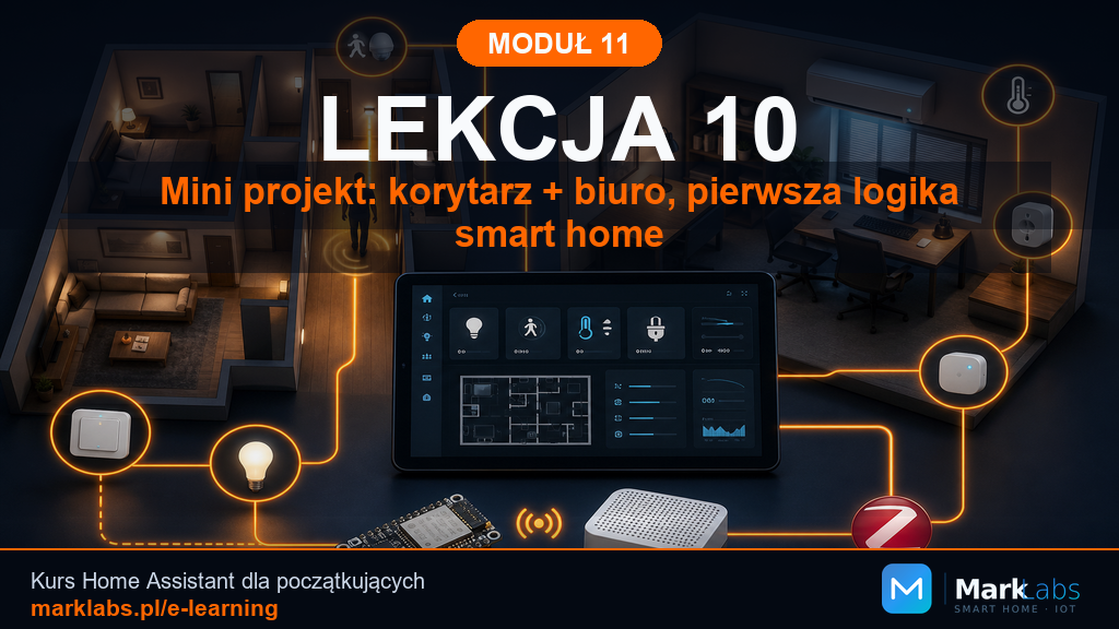 Mini projekt: korytarz + biuro, pierwsza logika smart home