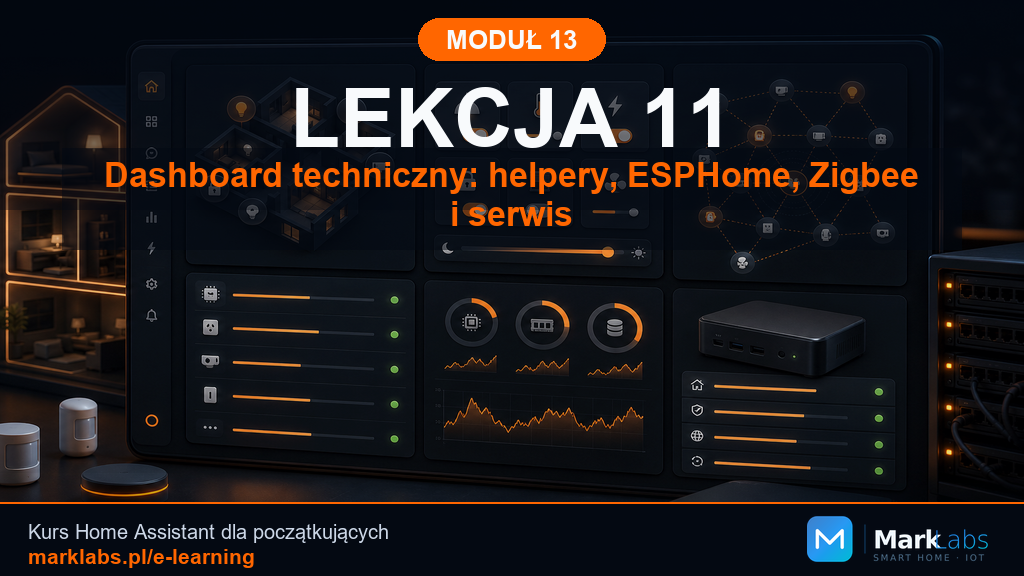 Dashboard techniczny: helpery, ESPHome, Zigbee i serwis