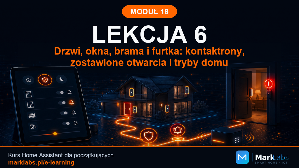 Drzwi, okna, brama i furtka: kontaktrony, zostawione otwarcia i tryby domu
