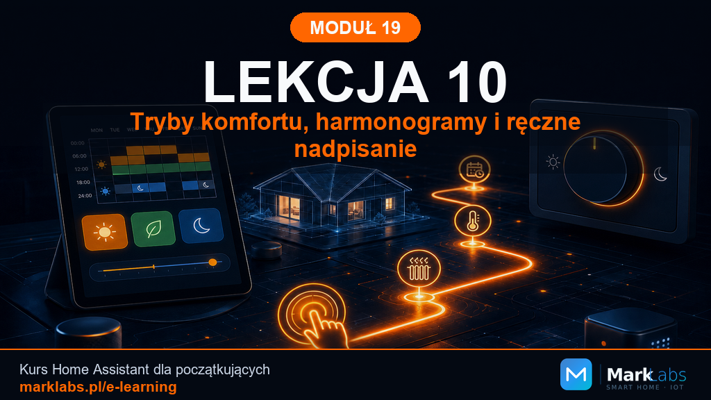 Tryby komfortu, harmonogramy i ręczne nadpisanie
