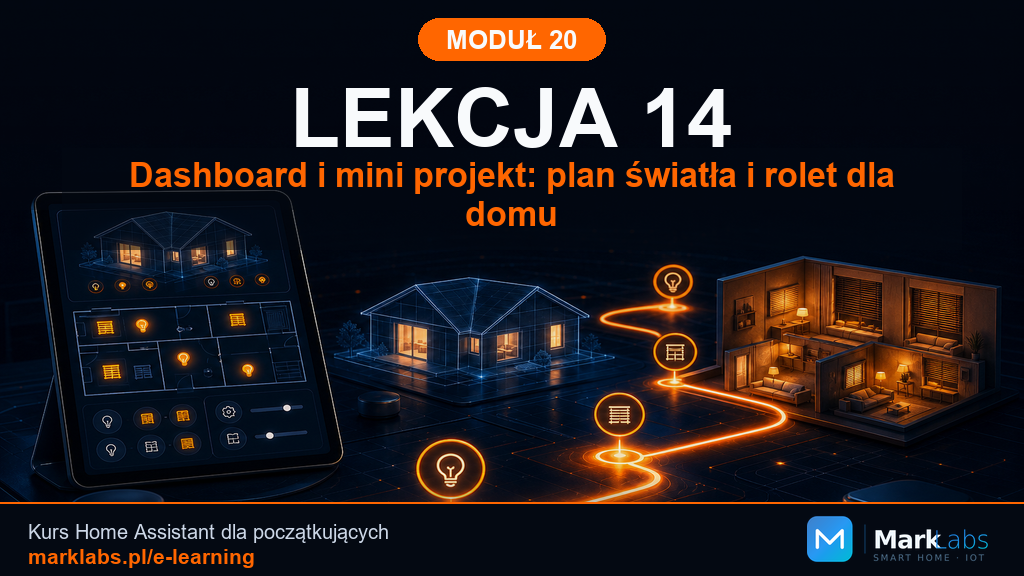 Dashboard i mini projekt: plan światła i rolet dla domu