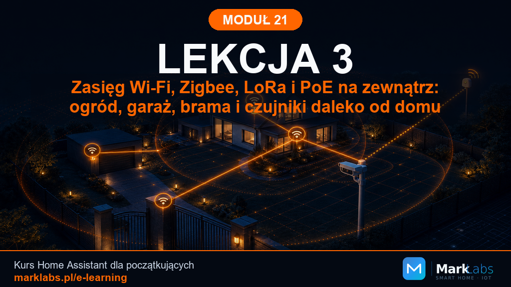 Zasięg Wi-Fi, Zigbee, LoRa i PoE na zewnątrz: ogród, garaż, brama i czujniki daleko od domu