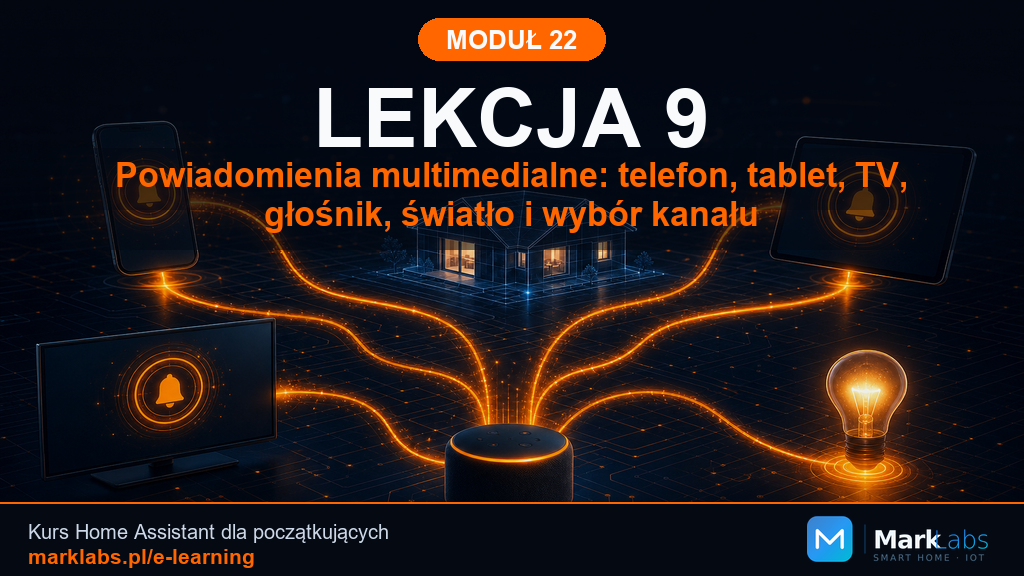 Powiadomienia multimedialne: telefon, tablet, TV, głośnik, światło i wybór kanału