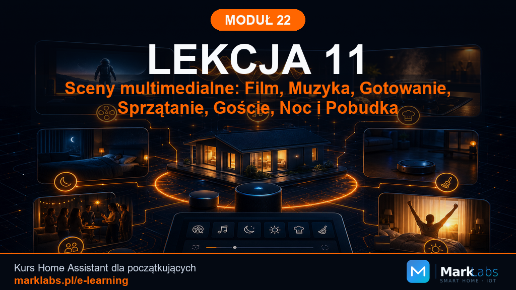Sceny multimedialne: Film, Muzyka, Gotowanie, Sprzątanie, Goście, Noc i Pobudka