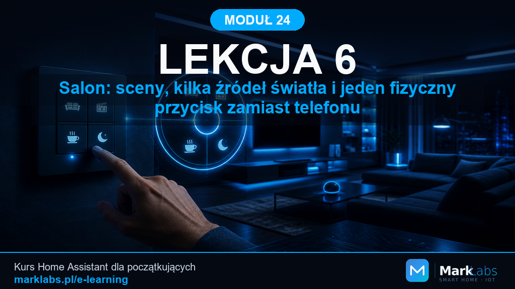 Salon: sceny, kilka źródeł światła i jeden fizyczny przycisk zamiast telefonu