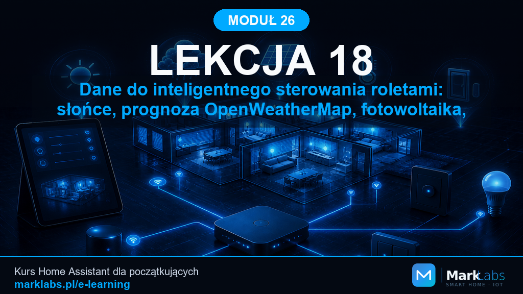 Dane do inteligentnego sterowania roletami: słońce, prognoza OpenWeatherMap, fotowoltaika, temperatura i kontaktron