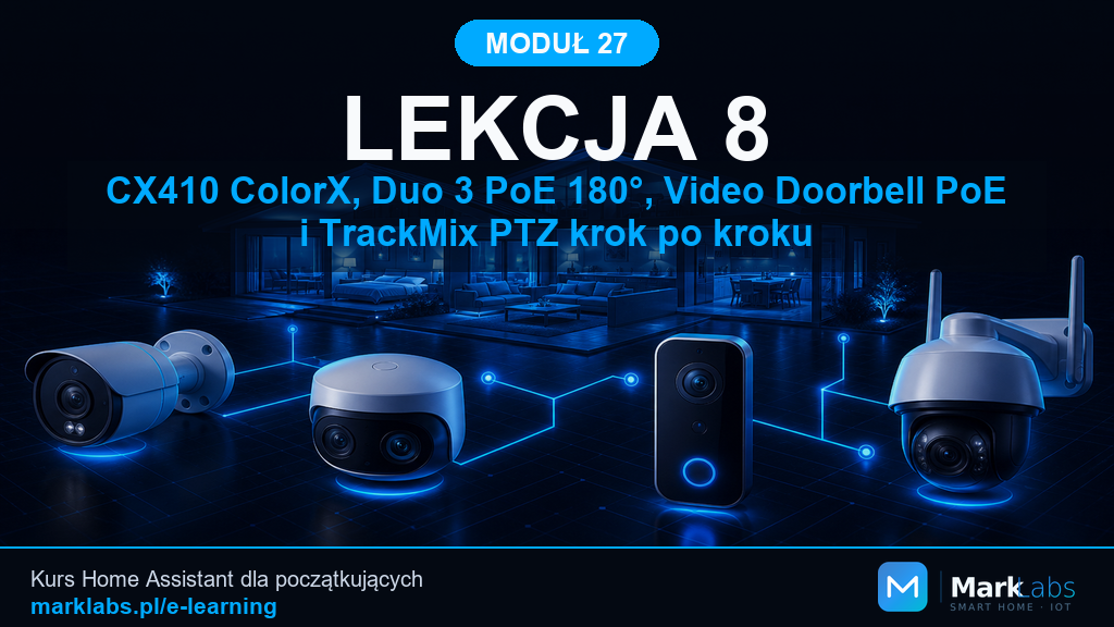 CX410 ColorX, Duo 3 PoE 180°, Video Doorbell PoE i TrackMix PTZ krok po kroku