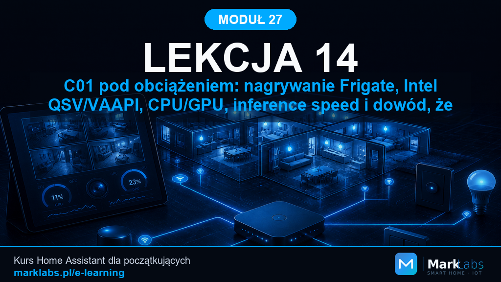 C01 pod obciążeniem: nagrywanie Frigate, Intel QSV/VAAPI, CPU/GPU, inference speed i dowód, że hardware acceleration naprawdę działa