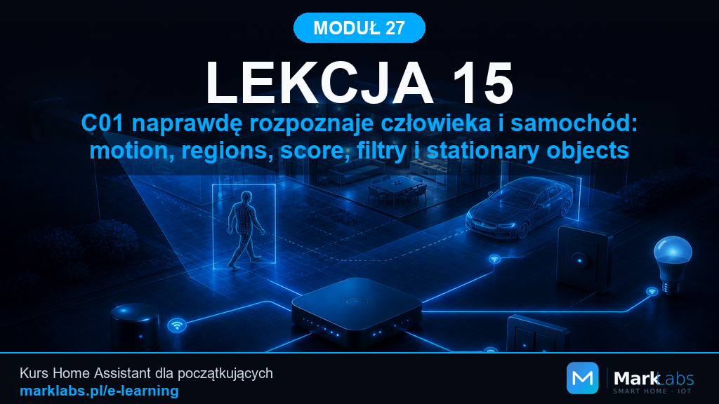 C01 naprawdę rozpoznaje człowieka i samochód: motion, regions, score, filtry i stationary objects bez zgadywania