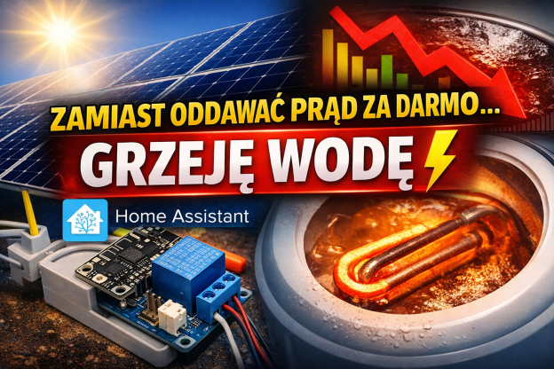 Jak wykorzystać nadwyżki z fotowoltaiki do grzania wody (ESP8266 + Home Assistant)
