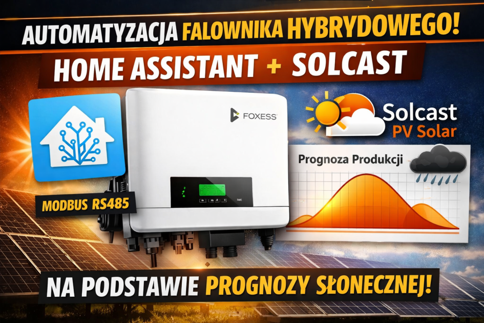 Automatyzacja falownika hybrydowego w Home Assistant na podstawie prognozy słonecznej Solcast