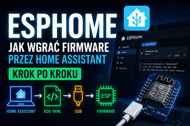 ESPHome wgrywanie przez Home Assistant