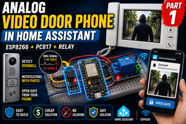 How to make an analog intercom smart with ESP8266 and Home Assistant – Part 1: hardware