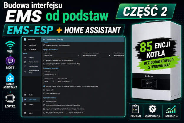 EMS-ESP Buderus GB122i — Integracja z Home Assistant część 2 konfiguracja