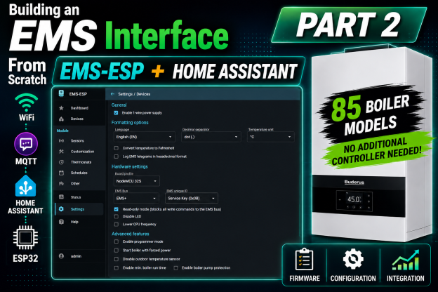 EMS-ESP and Buderus GB122i — Home Assistant Integration via MQTT Part 2