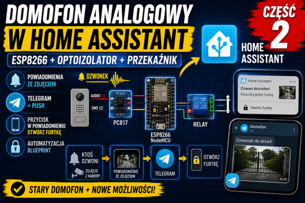 Powiadomienie z dzwonka domofonu w Home Assistant i ESPHome – część 2: software