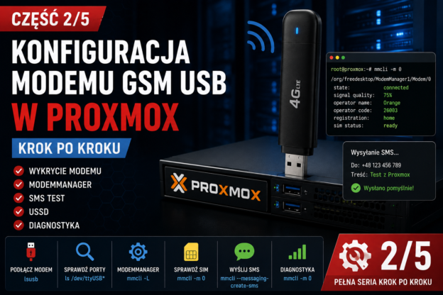Konfiguracja modemu GSM USB w Proxmox i Home Assistant