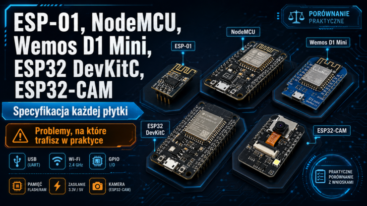 ESP8266 i ESP32: przegląd płytek dev i typowe problemy