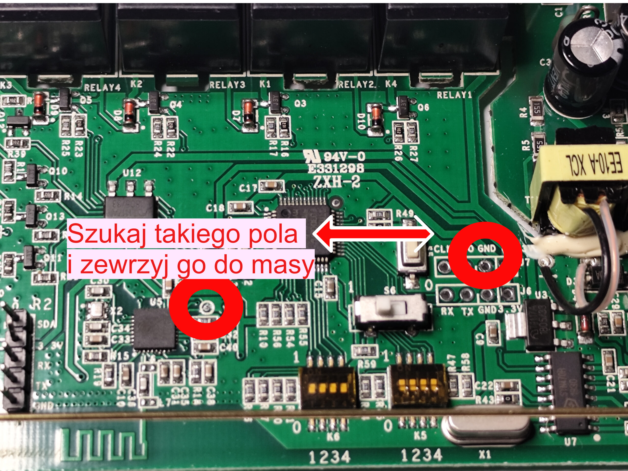 Sonoff 4CH Pro na ESPHome — pełny przewodnik po flashowaniu (R2 i R zwieranie pinu do masy