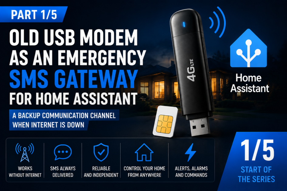 Old USB Modem as an Emergency SMS Gateway for Home Assistant