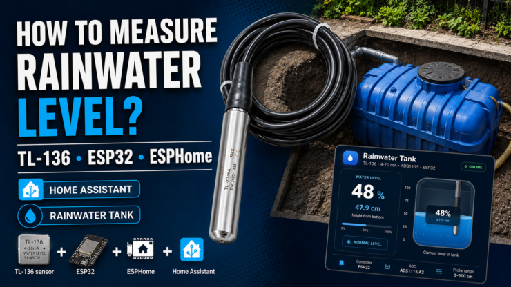 Rainwater Tank Level Sensor with TL-136, ESPHome and Home Assistant