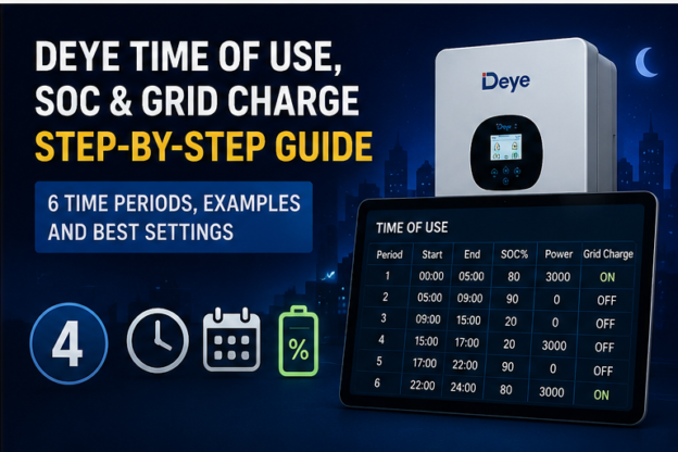 Deye Time of Use Explained: SOC, Grid Charge & 6 Time Slots