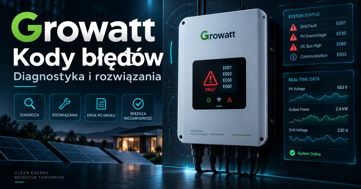 Growatt kody błędów – przyczyny, diagnostyka i rozwiązania