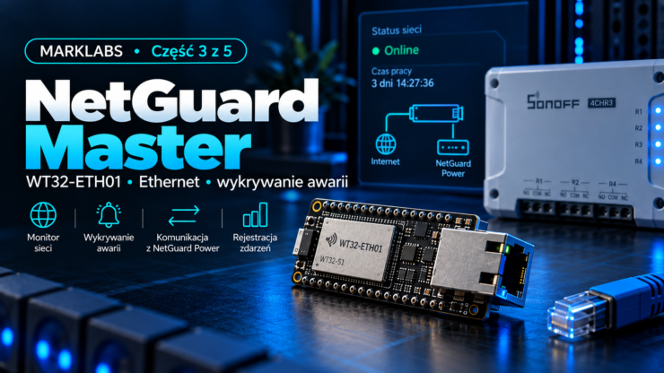 WT32-ETH01 – flashowanie, Ethernet i NetGuard Master