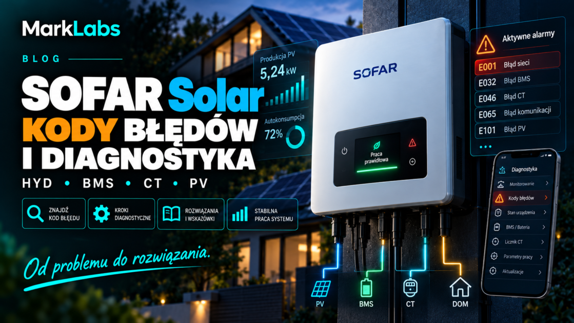 SOFAR Solar kody błędów – ID001–ID189, BMS, CT i rozwiązania