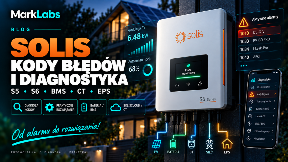 Solis kody błędów – S5, S6, BMS, CT, EPS i diagnostyka