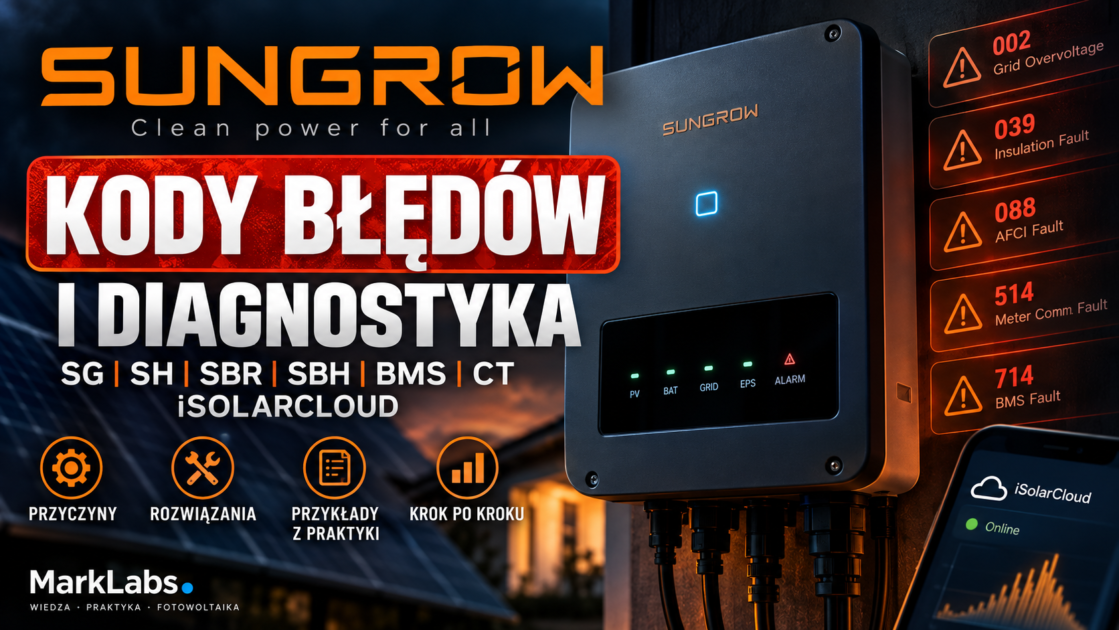 Sungrow kody błędów – SG, SH, SBR, SBH i diagnostyka