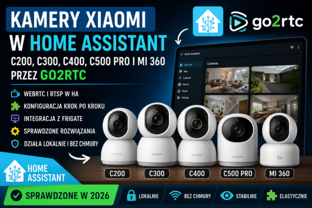 Kamery Xiaomi w Home Assistant 2026 – C200, C300, C400, C500 i go2rtc